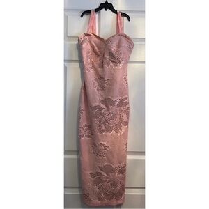 Elegant Pink Lace Dress- M